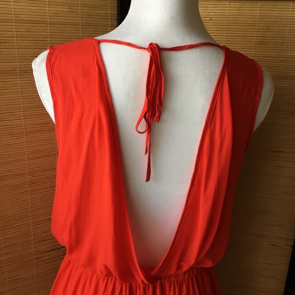 F21 Red Crochet Open Back Dress - Picture 4 of 5